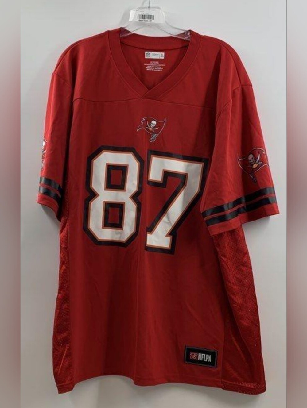 Officially licensed NFLPA Rob Gronkowski Red "87" Tampa Bay Buccaneers Jersey
